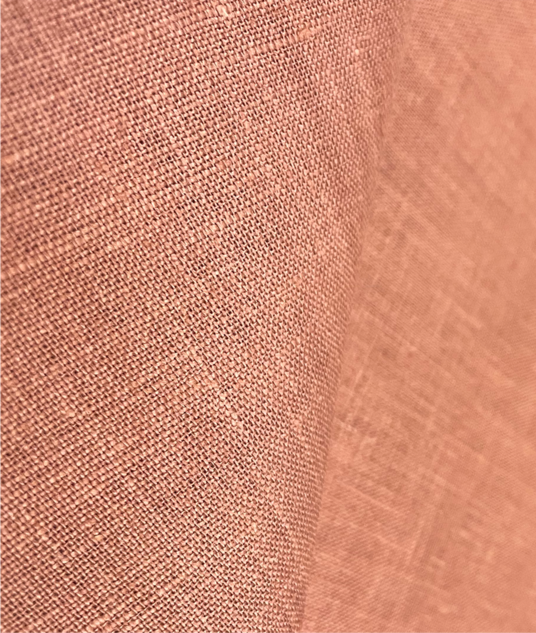1 Yard Clay Pure Linen Fabric, Softened Finish 5.5 oz Midweight 57 Inches Wide